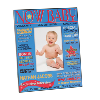 "Now Baby" Boy Magazine Frame