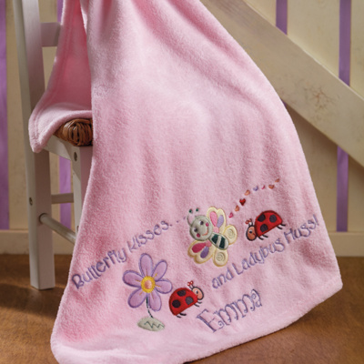 Butterfly Kisses Fleece Throw