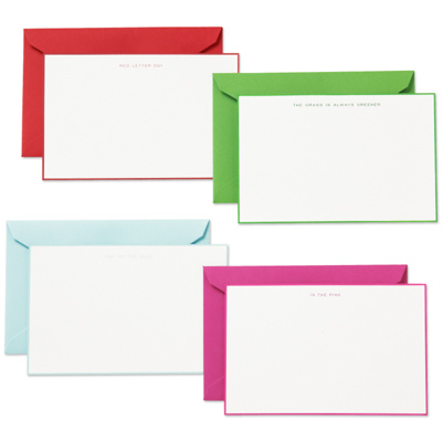 kate spade Idiom Hand - Bordered Notecard Set