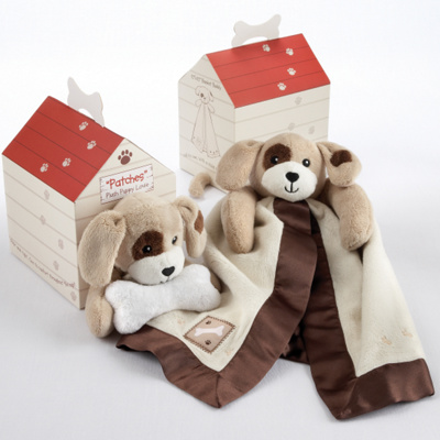 “Patches” Plush Puppy Lovie