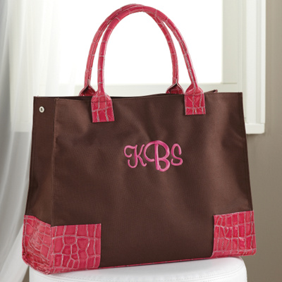 Mock Croc French Tote
