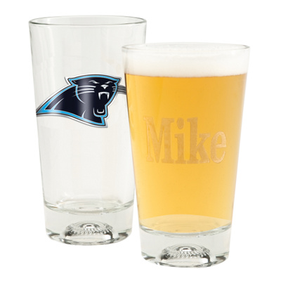 2 NFL Pint Glasses