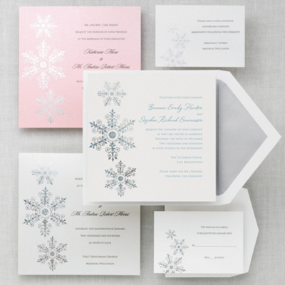 Sparkling Snowflake Wedding Invitation