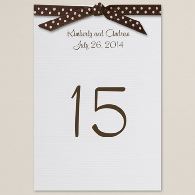 Wrapped in Romance - White Wedding Number Cards