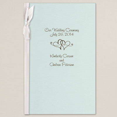 Free Wedding Program Templates  Word on Wrapped In Romance Program Cover   Wedding Program Covers