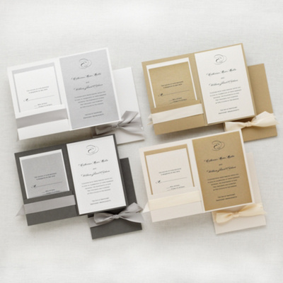 Stylish Duet Wedding Invitation