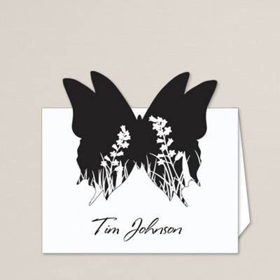Wedding Invitations  Place Cards on Butterfly Kisses Wedding Place Card