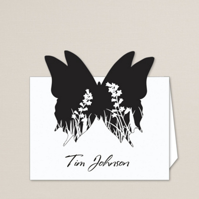Butterfly Kisses Wedding Place Card