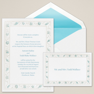 Gathering Sea Shells Wedding Invitation
