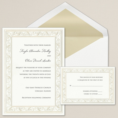 Floral Vine Wedding Invitation