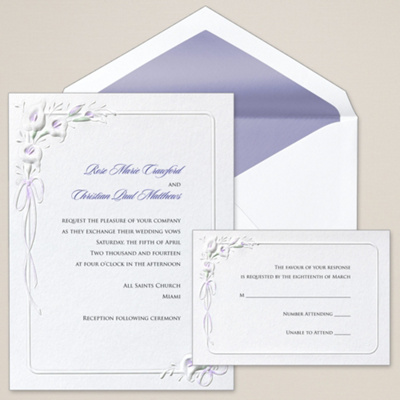 Calla Lilies Wedding Invitation