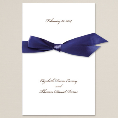 Classic Elegance Wedding Program