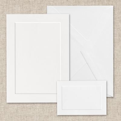 Classic Style Bright White DIY Invitation Kit