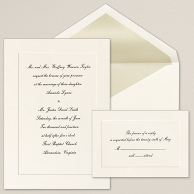 Classic Style Wedding Invitation