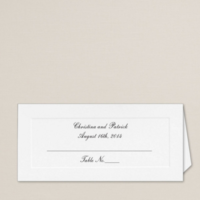 Classic Style Wedding Place Card