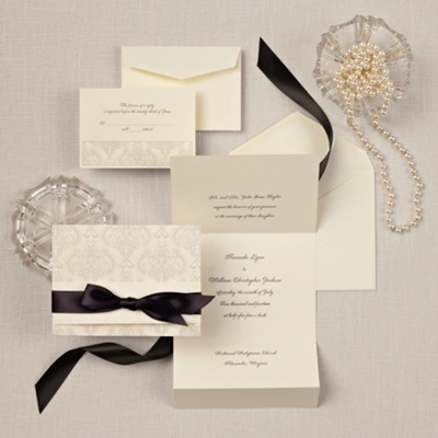 Elegant Damask Wedding Invitation in Ecru You May Also Like