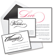 Always Forever Love Wedding Invitation