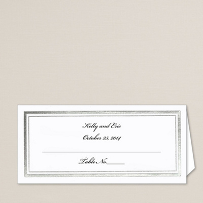 Back To Shopping Home Framed in Silver Wedding Place Card