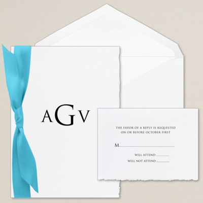 Delicate Deckle Wedding Invitation