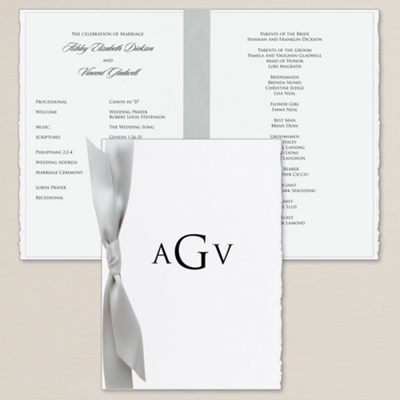 Wedding Program on Delicate Deckle Wedding Program   Wedding Programs