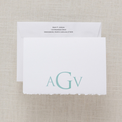Delicate Deckle Thank You Note