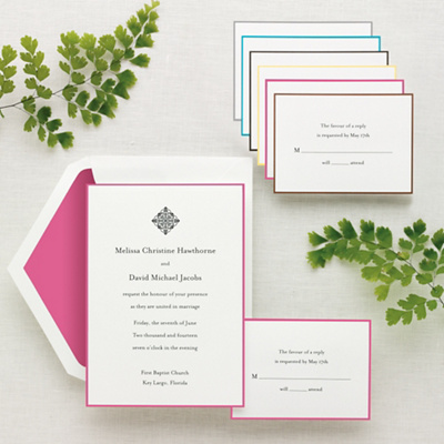 Simply Colorful Wedding Invitation