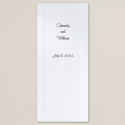 Classic Couture Wedding Program