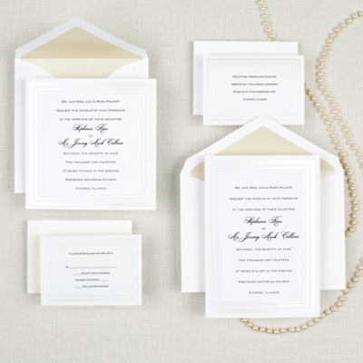 Pearl Pleasure Square Wedding Invitation