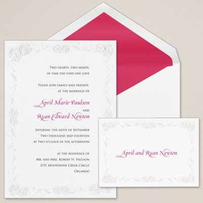 Pearl Daisies Wedding Invitation