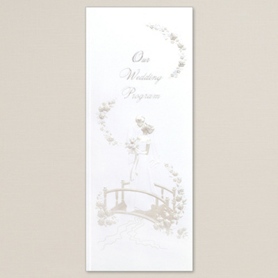 Couple on Bridge Wedding Program