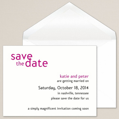 Simple Save-The-Date Card