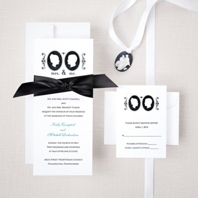 Romantic Cameo Wedding Invitation