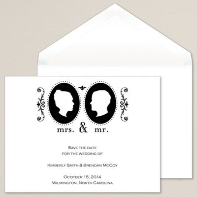 Romantic Cameo Save the Date