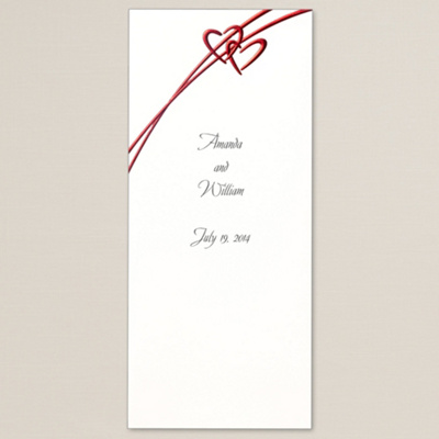  Wedding Programs on Soaring Hearts Wedding Programs In Red