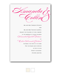 Sophisticated Script Wedding Invitation