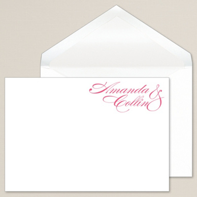 Sophisticated Script Thank You Note