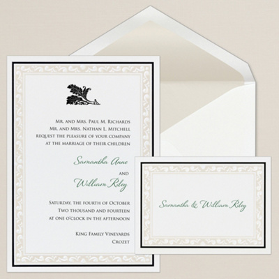 Timeless Border Wedding Invitations