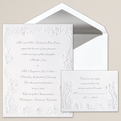 Inspired by Victorian wedding invitations each suite included a linoleum