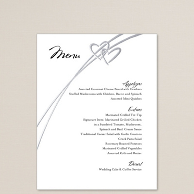 Soaring Hearts Wedding Menu You May Also Like You May Also Like