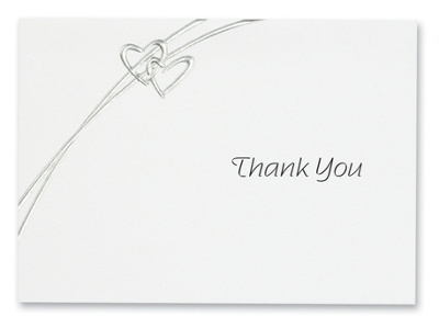 Soaring Hearts Wedding Thank You Note           (was $54.95 for 100)