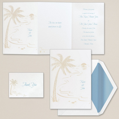 Tropical Sunset Wedding Invitation