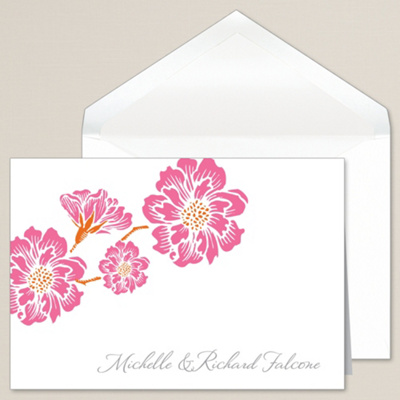 Moss Roses Thank You Note