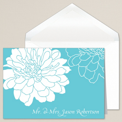 Passionate Peony Thank You Note