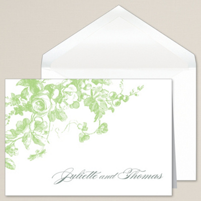 Antique Blossoms Thank You Note