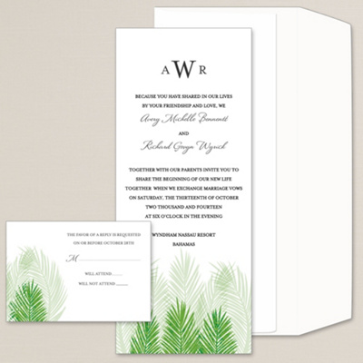 Palm Tree Passion Wedding Invitation