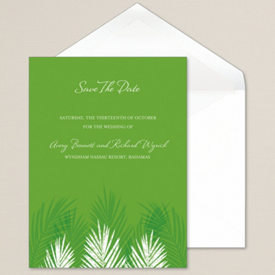 Palm Tree Passions Save the Date Card