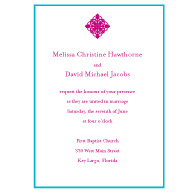 Simplistic Border Wedding Invitation