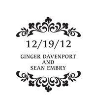 Floral Motif Save-the-Date Personalized Stamp