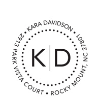 Modern Initials Personalized Stamp
