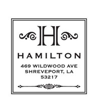 Square Initial Return Address Stamp